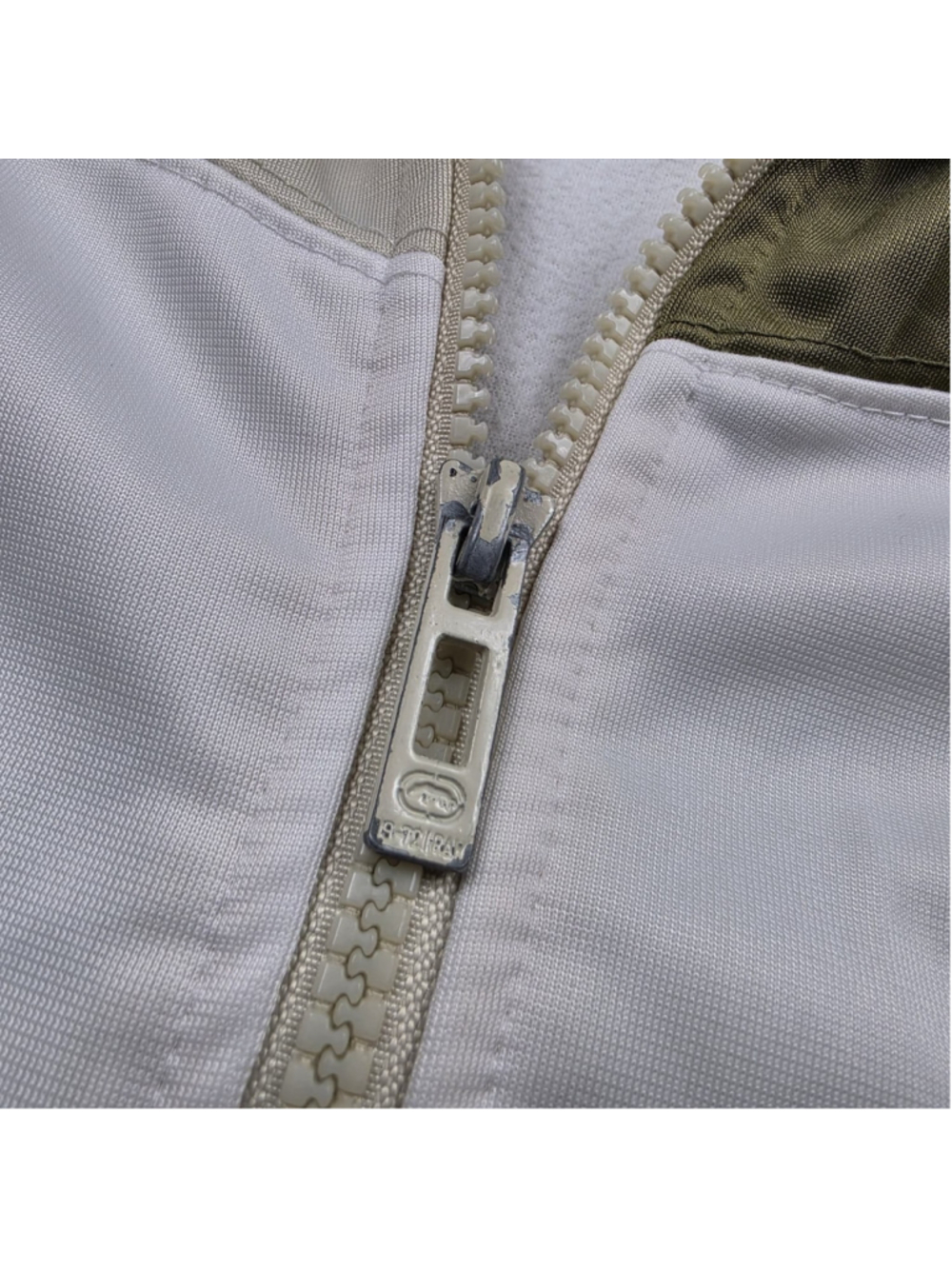 Vintage Ecko Unltd Track Jacket Full Zip Olive Green White Y2K Mens Large - Picture 5 of 10